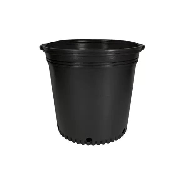 HC Dillen Whiteridge 7 Gal 4 Handle Nursery Pot, Blow Molded, Trade 7 Gallon, Black, 28 per Bundle, 36 Bundles per Pallet, 13.75in x 12.00in, 6.49Gal, 7Gallon