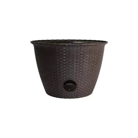 HC 18" Woven Garden Hose Pot Chocolate