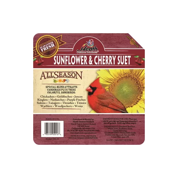 Heath Sunflower & Cherry Suet SUET CAKES 085199050016 8519905016 HEDD16 085199050166 40085199050164