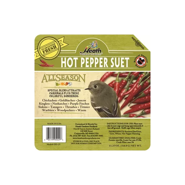 Heath Premium Blend Hot Pepper Suet Cake