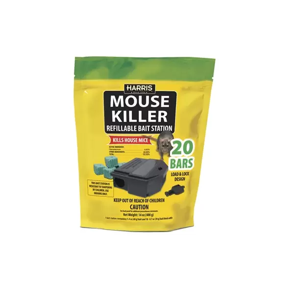 Harris 20pk Mouse Bars w/ Refill Station