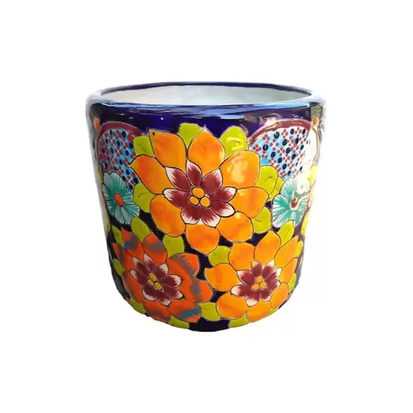 Talavera 11" Tall Cylinder Pot