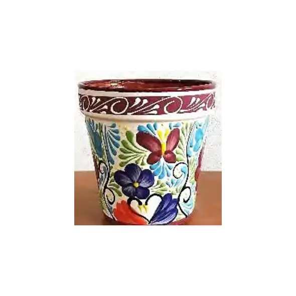 Bella 8" Flower Pot Burgundy