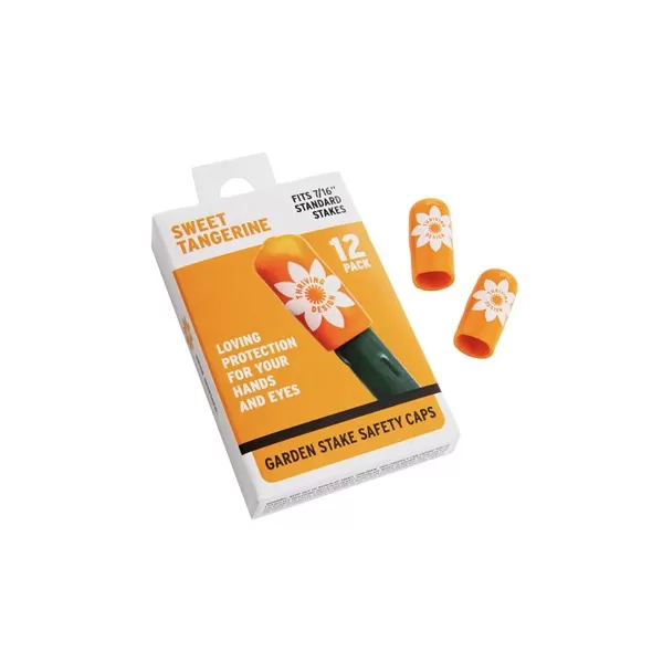 Thriving D 12ct Stake Safety Caps Tangerine