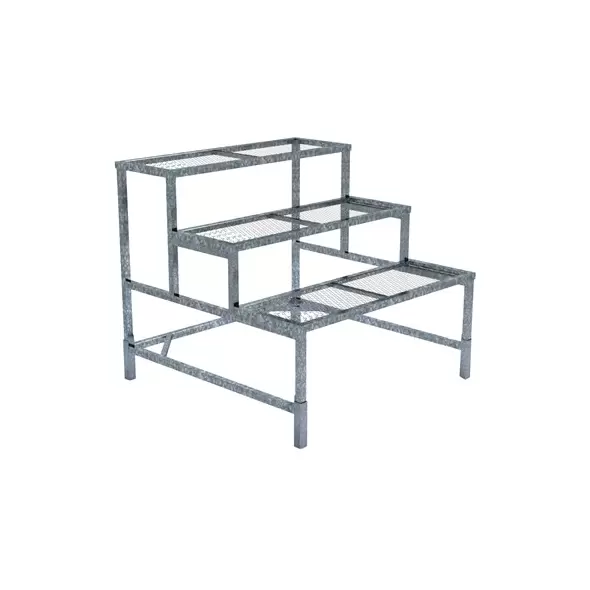 VRE 3 Step Square Display Painted/Hot Dip Galvanized 12" Shelf Depth 36"Dx32"Hx36"L