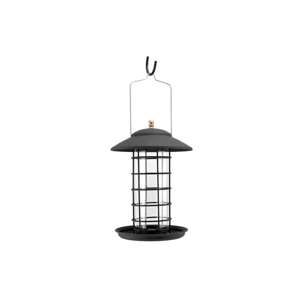 Woodlink Metal & Glass Tube Seed Feeder Black