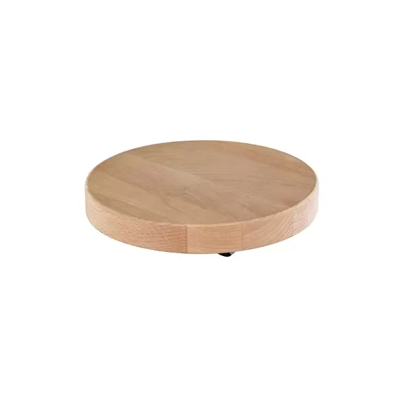 Wagner WPC Natural Round Plant Caddy w/ No Show Casters