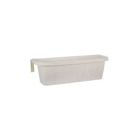 Apollo 24" Rattan Adjustable Rail Planter White