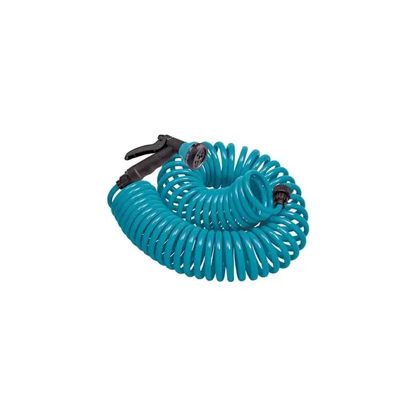 Orbit 50' Coil Hose with Nozzle Turquoise