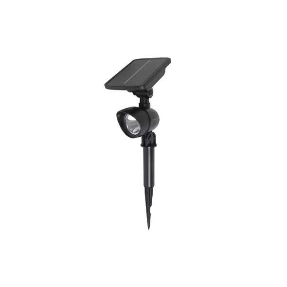 Moonrays Solar Black Plastic Spotlight