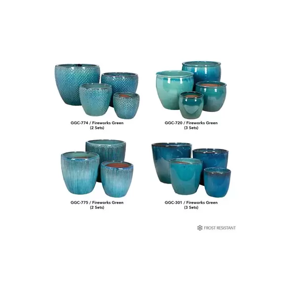 Jackson Pottery 38pc Fireworks Green Color Block