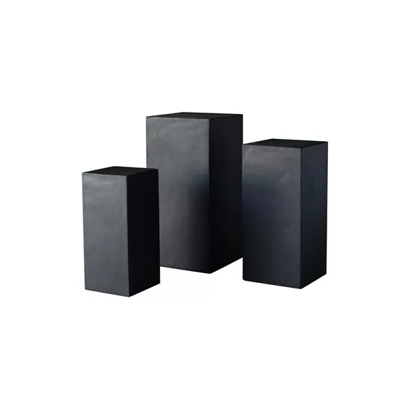 MCarr 3pc Liconfiber Tall Pedestal Set Black