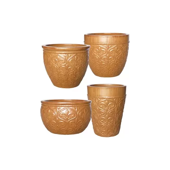 MCarr 26pc Fleur De Lis Planter Pallet Matte Honey