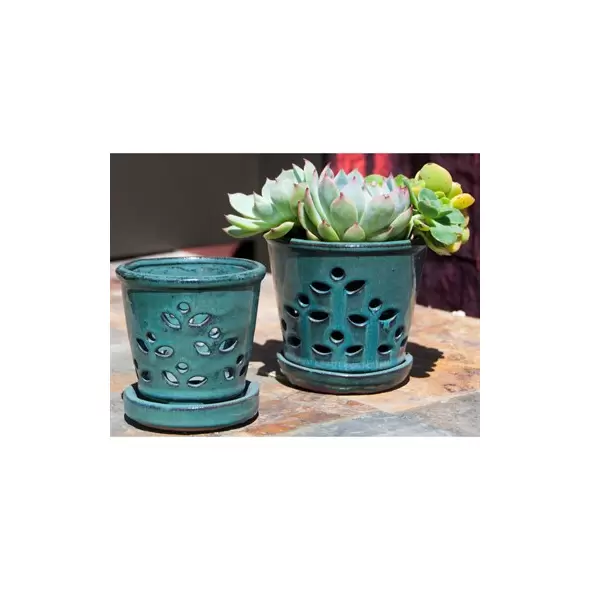 Verandah 6" Jade Waikiki Orchid Pot