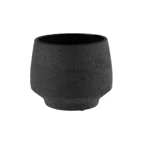 SSI 4" Stoneware Tapered Pot Charcoal