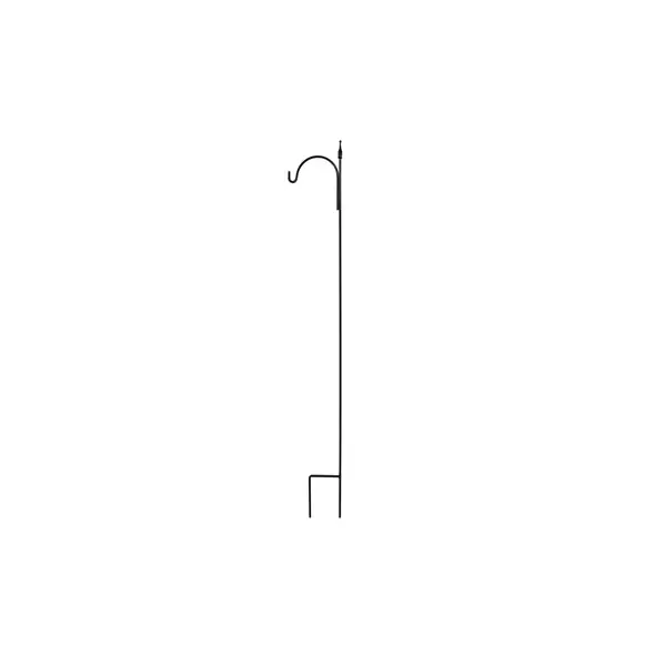 AGW Square Tall Single Finial Matte Black