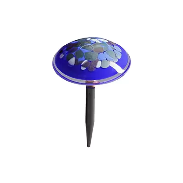 APM 4" Art Glass Mushroom Blue