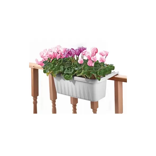 Apollo 20" Adjustable Railing Planter White