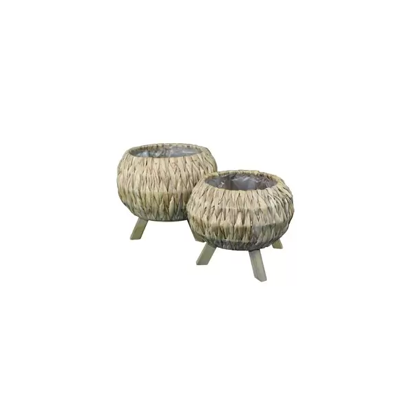Braun Seagrass Bowl Planter Medium