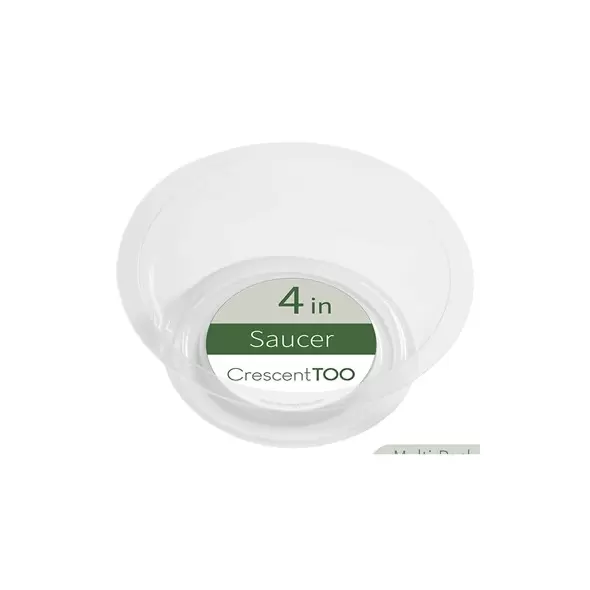 Crescent 4" Saucer Clear