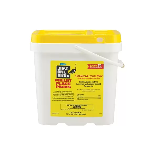 Farnam 86ct 129oz Just One Bite II Rat & Mouse Pellet Pack