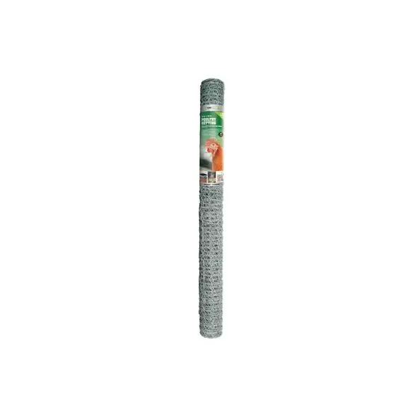 Yard Gard 2'x50' 20G Poultry Netting Galvanized 1" Mesh