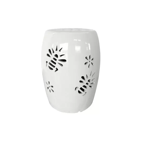 MCarr 19" Tall Bumblebee Stool White