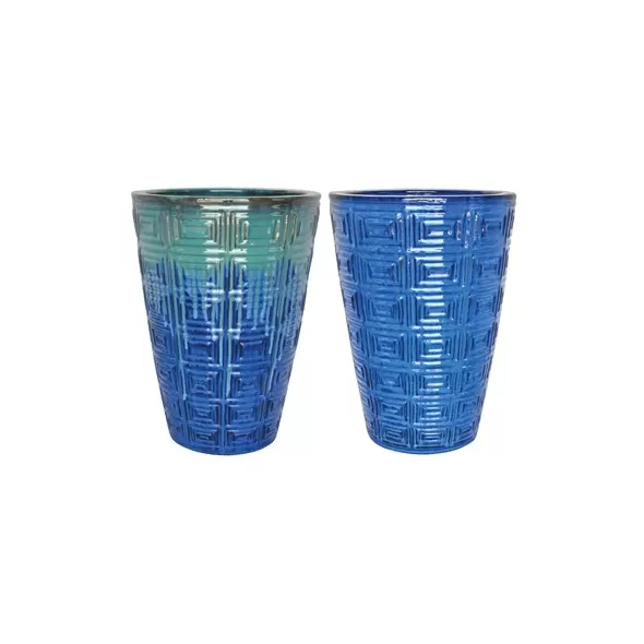 MCarr 15pc Tall Greek Key Planter Pallet Mixed Colors