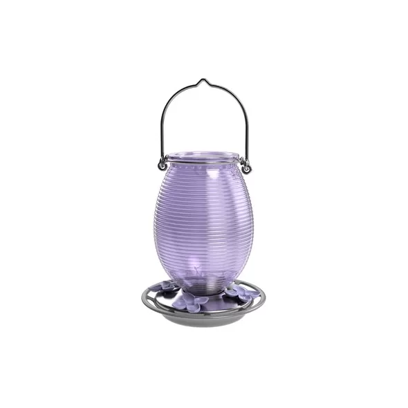 Natures Way 29oz Antique Glass Hummingbird Feeder Lilac Dreams