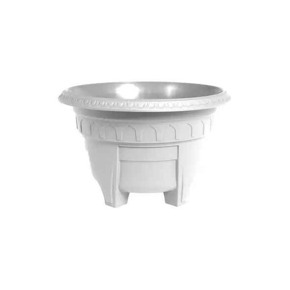 DCN 15" Azura Round Patio Planter Light Grey
