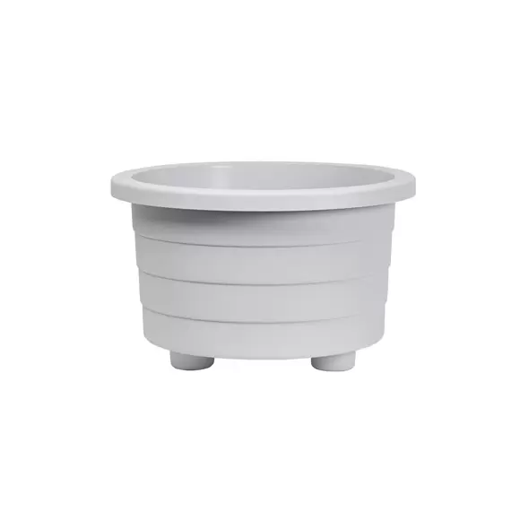 DCN 15" Futura Round Patio Planter Light Grey