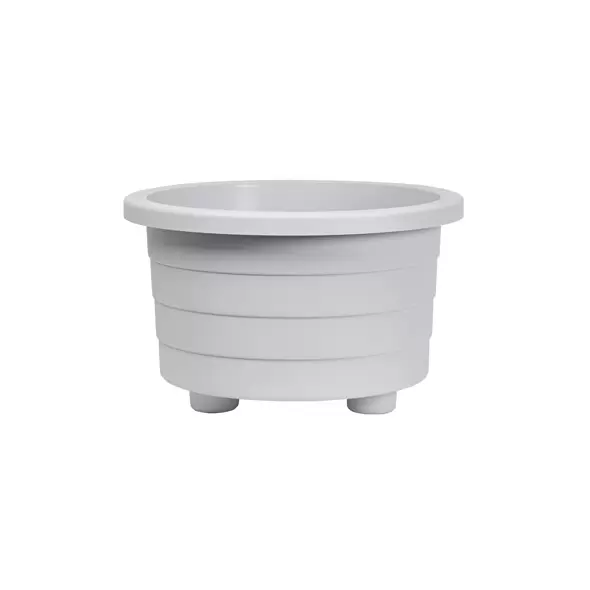 DCN 18" Futura Round Patio Planter Light Grey