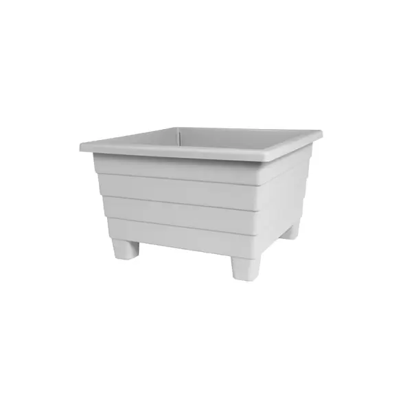 DCN 16" Futura Square Patio Planter Light Grey