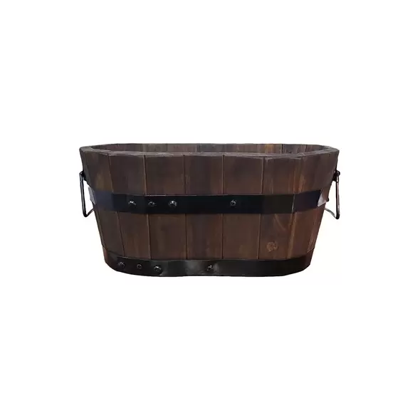 Devault 12" x 7" x 5" Oval Planter Dark Oil Stain