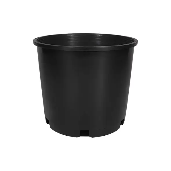 HC PROCAL Dillen Trade 05.00 Gallon Squat Nursery Pot, Injection Molded, Black, 30 per Bundle, 32 Bundles per Pallet, 12.50in x 9.00in, 3.75Gl, 5Gallon