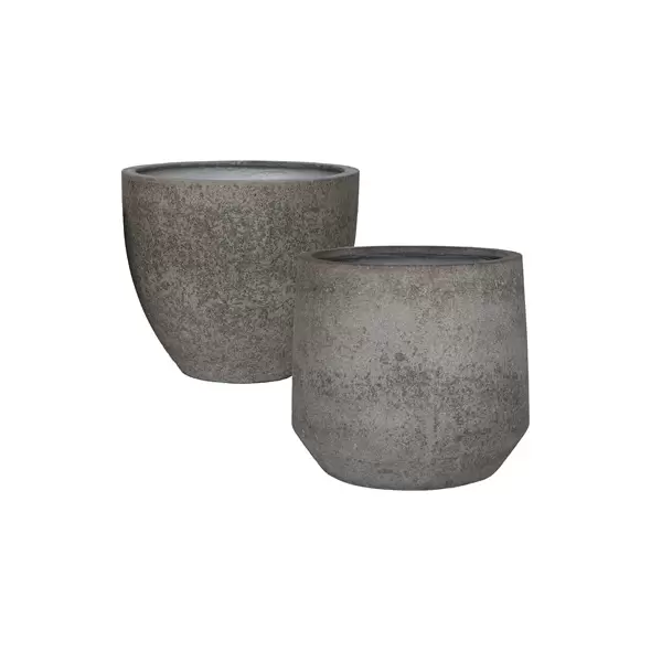 MCarr 24pc Ficonstone Round Planter Pallet Gray Stone