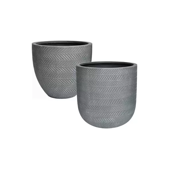 MCarr 20pc Ficonstone Fishbone Planter Pallet White Gray