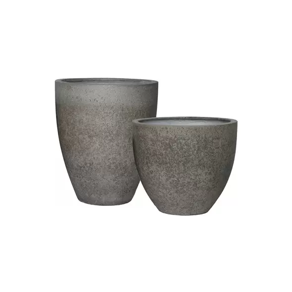 MCarr 24pc Ficonstone Round Planter Pallet Gray Stone