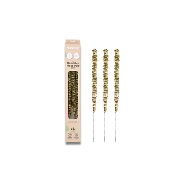 Mossify 16" 3pk Bendable Moss Poles Thin
