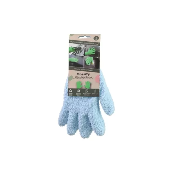 Mossify One Size Microfiber Gloves Blue
