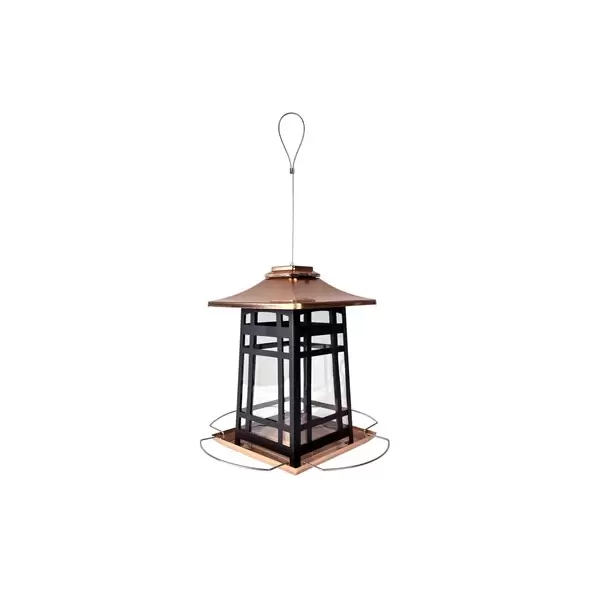 Natures Way Metal Gazebo Bird Feeder Copper Arches 3.3qt