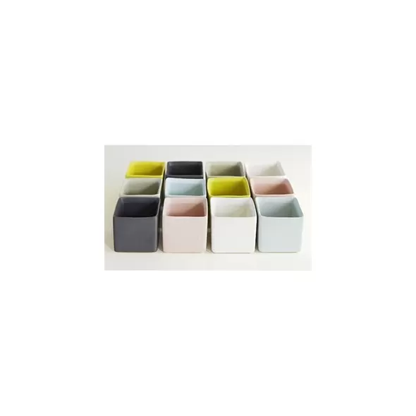 Palm Spring 4.5"x3.5" Cube Cashe Pot