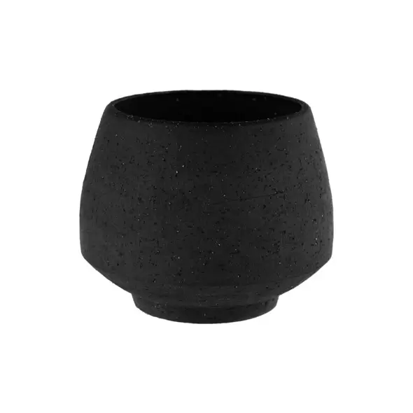 SSI 4.5" Stoneware Tapered Pot Charcoal