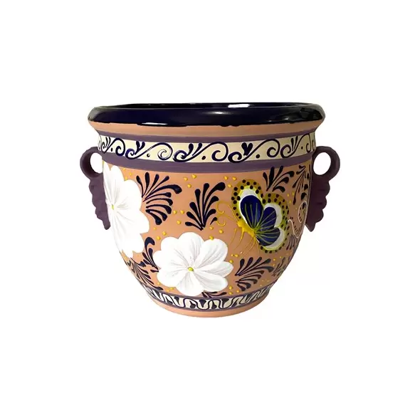 Talavera 12" Bella Especial Dolares Pot Natural