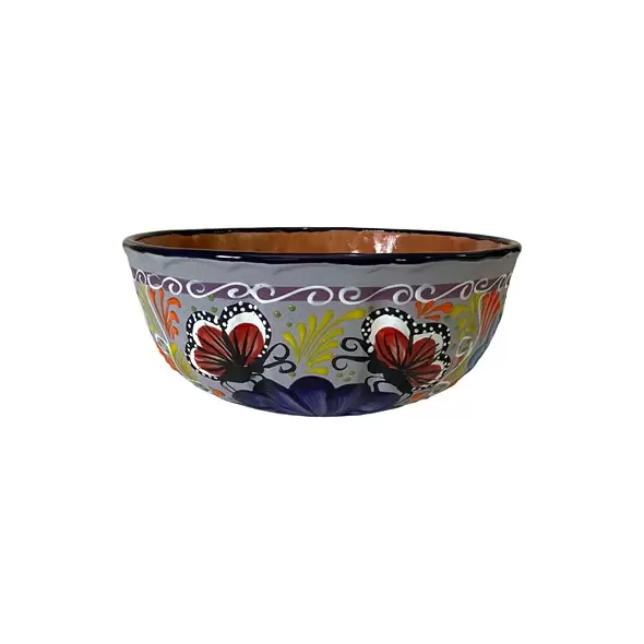 Talavera 12" Bella Especial Color Bowl Blue