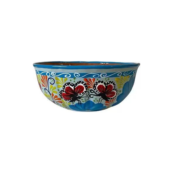 Talavera 12" Bella Especial Color Bowl Lite Blue