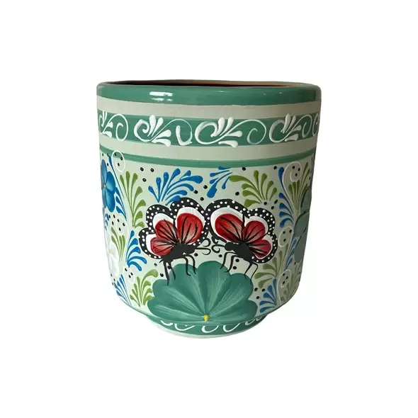 Talavera 12.5" Bella Especial Tall Cylinder Teal