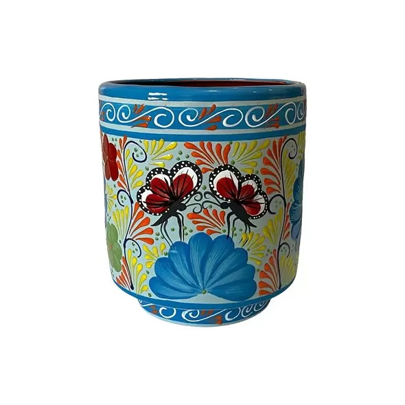 Talavera 12.5" Bella Especial Tall Cylinder Lite Blue