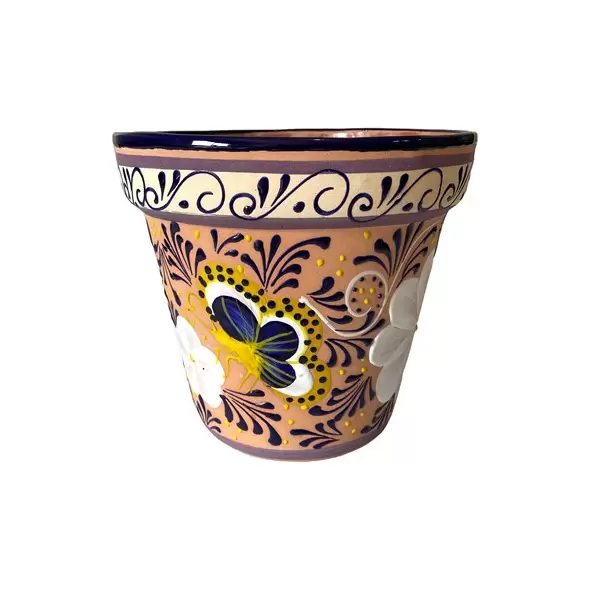 Talavera 7" Bella Especial Flower Pot Natural
