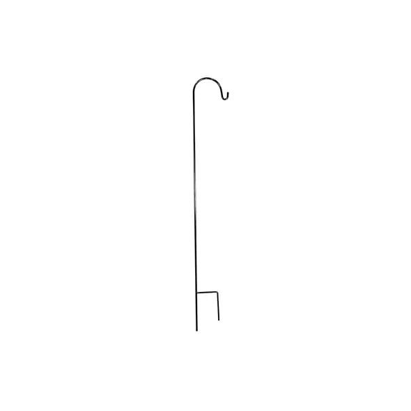 AGW 5/8" Heavy Duty 90" Tall Single Shepherd Hook Black